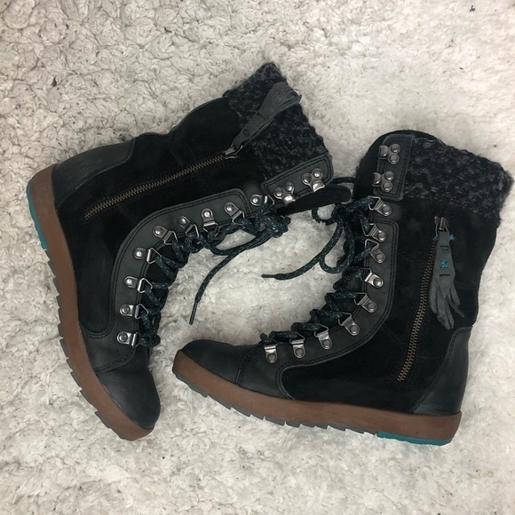 Cushe Boho Chill Leather Waterproof Lace Up Boots 6 - Picture 8 of 8